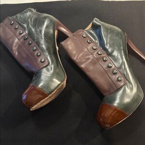 L.A.M.B. Two-Tone Ankle Boots